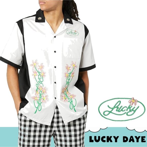 Other - LUCKY DAYE "Roll Some More" Button-up Bowling-Style shirt 🍀 NEW!!!